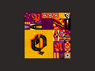Colourful Mosaic colour colourful design experimental experiments flat geometric geometry graphicdesign illustration type typography