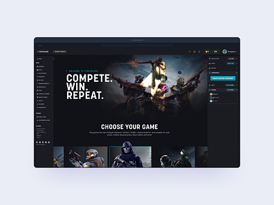 FirstBlood design gaming platform product design ui user interface ux visual design