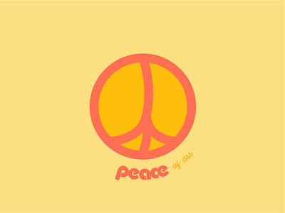 Peace [of a**] 1960s 1970s 60s 70s bauhaus booty branding butt derek mohr graphic design illustration logo peace retro vintage yellow