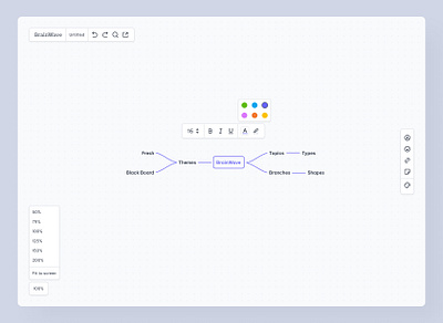 BrainWave - Mind Mapping App mind mapping minimal ui web design