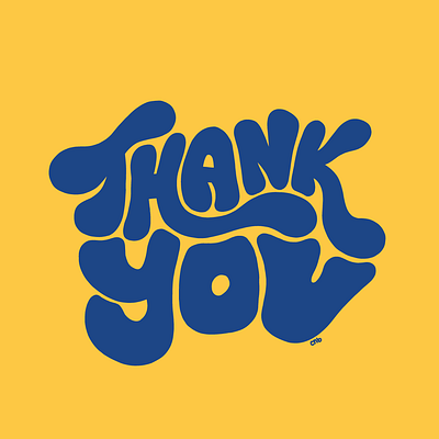 Thank You fresco hand lettering lettering type type design typography