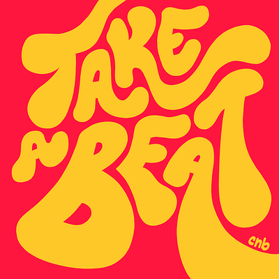 Take A Beat fresco hand lettering lettering type type design typography