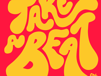 Take A Beat fresco hand lettering lettering type type design typography