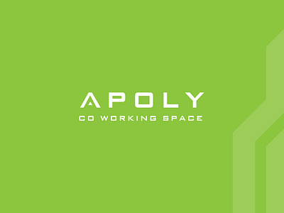 Apoly - Co working space a logo brand identity branding building logo graphic design logo logo design working