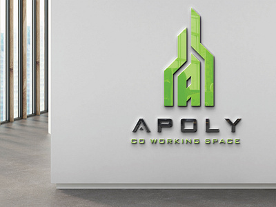 Apoly - Co working space brand identity branding graphic design logo type logo