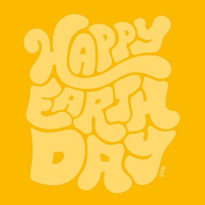 Happy Earth Day earth day fresco hand lettering lettering type type design typography