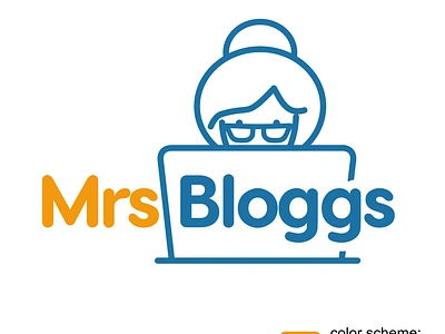 Mrs Bloggs blog icon logo minimalist