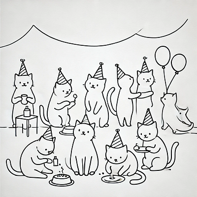 birthday-party-cats