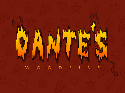 Dante's Woodfire brand identity branding hand lettering lettering typography