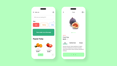 Grocery Store App ui ui design ux ux design