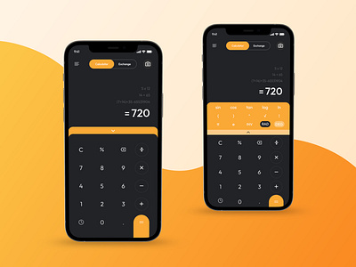 Calculator App UI app calculate calculator calculator app converter dailyui design exchange math mobile ui uiux ux