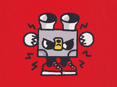 Angry character-carburetor angry carburetor cartoon character cute design doodle fight fun graphic design hip hop illustration japanese kawaii lofi logo personage red