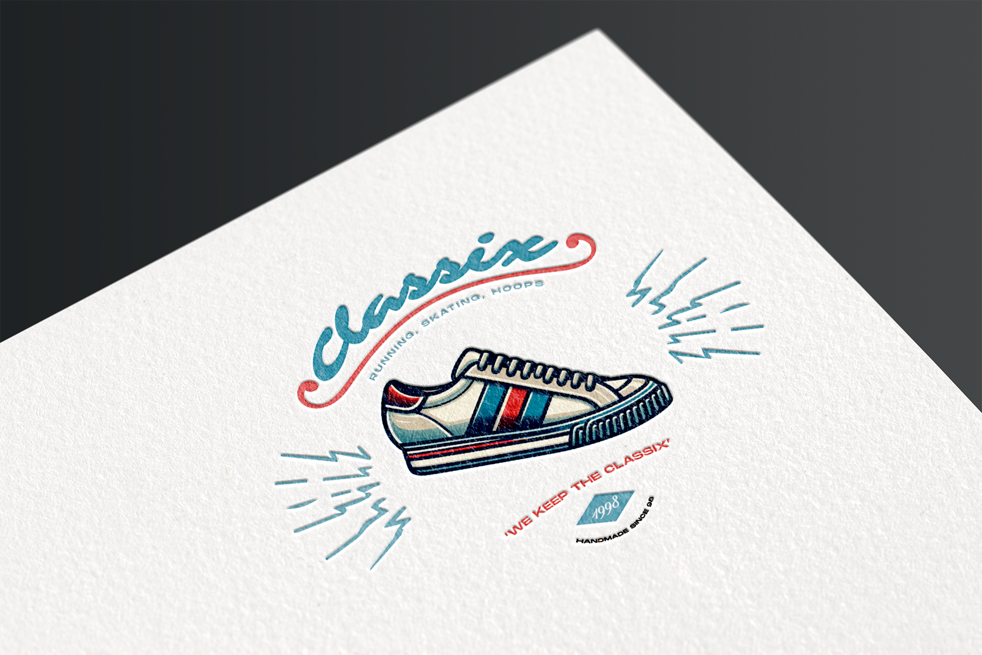 Classix Sneakers brandidentity branding design graphic graphic design illustration logo logodesign logodesigner mockup retro retrodesign retrologo shoe shoelogo sneaker sneakerlogo sneakers storelogo vector