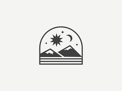 Les Montagnes apparel logo brand identity graphic design iconography lakeside design minimalism mountain logo nature branding