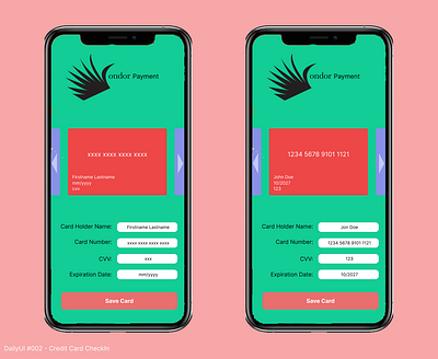 DailyUI #002 credit card design figma freelance illustrator payment ui ui design