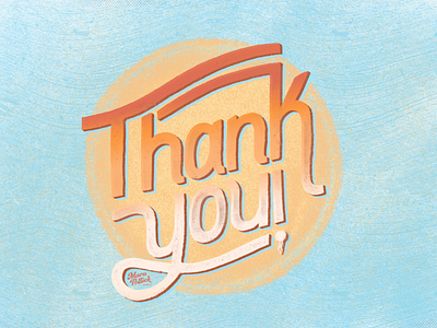 THANK YOU! branding color design graphic design hand drawn type hand lettering illustration procreate texture thank you type typography