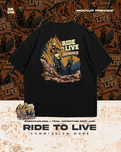 RIDE to LIVE artwork branding designforsale designfortshirt graphic design illustration merchandise tshirt