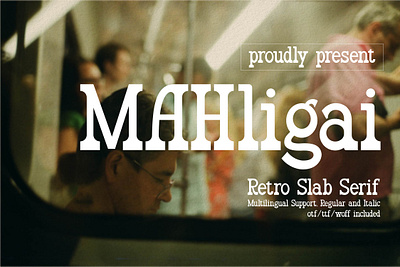 Mahligai | Retro Slab Serif bold font rustic