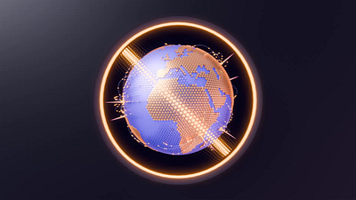 Hexagon Earth Animation 3d animation earth ui visualization