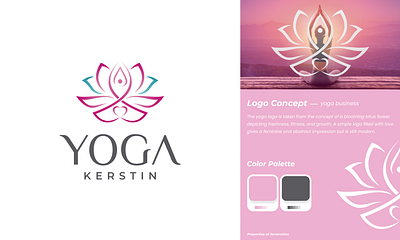 Logo for Yoga abstract branding design graphic design logo logo maker minimalist modern yoga
