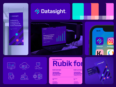 Datasight® visual identity brand identity branding color pallete graphic design logo visual identity