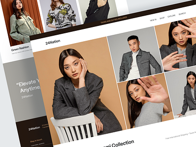 24Nation - Fashion Web clean fashion fashion web landing page ui uiux web desgin website