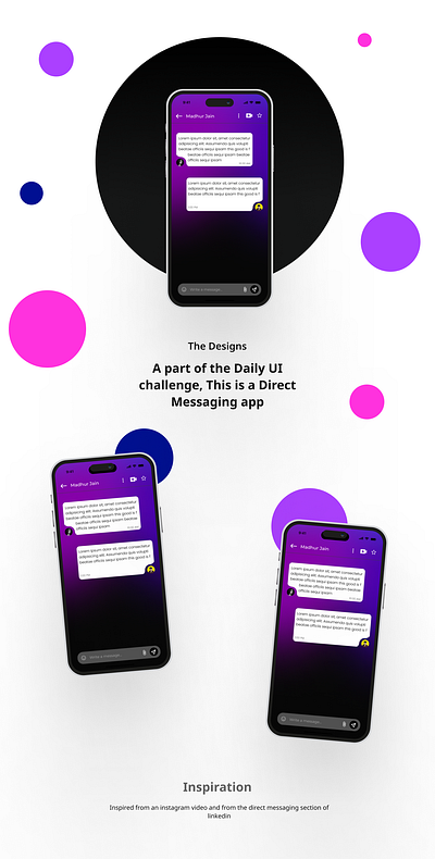 Messaging App app app design daily ui daily ui 013 daily ui day 13 daily ui day 9 design graphic design messaging app poster design ui