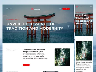 Nakama Tour - Vacation Trip to Japan🇯🇵 japan landing page travel travel landing page ui ux web design