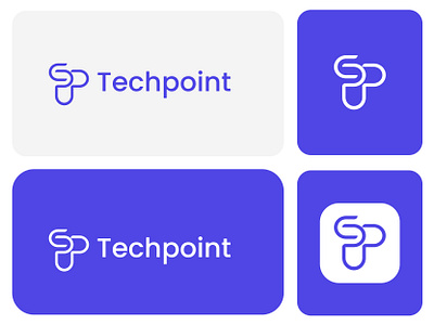 Techpoint logo design - TP letter logo brand identity branding business logo creative logo letter logo logo design minimal logo minimalist logo modern logo p letter t letter tech logo