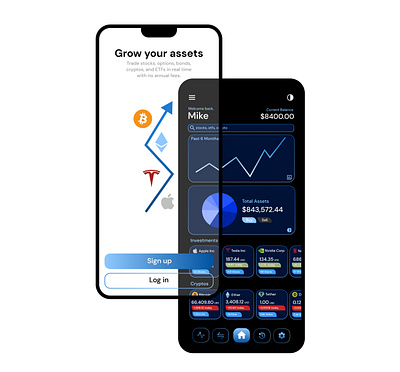 Trading app - Concept UI Dashboard creative dashboard design finance mobile mobile ui modern trading ui ui design