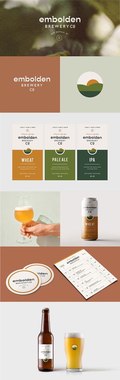 Embolden Brewery Co. art direction brand strategy graphic design illustration package design photography