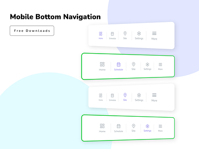 Mobile Bottom Navigation Design - Free Downloads adobe xd component design system figma free free download ui ux