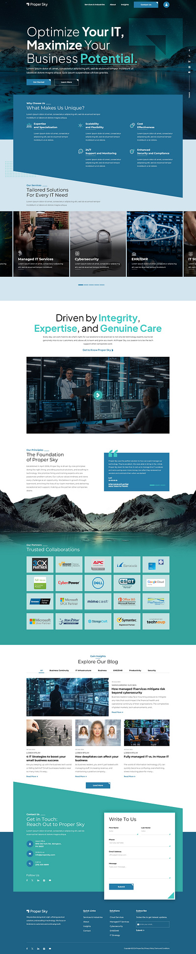 Proper Sky website design creative design landing page design ui design ui ux uiux ux design web design website design