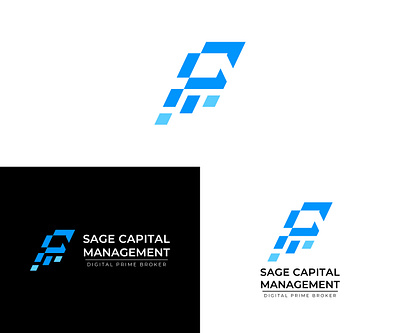 Simple SCM lettermark logo design branding graphic design logo