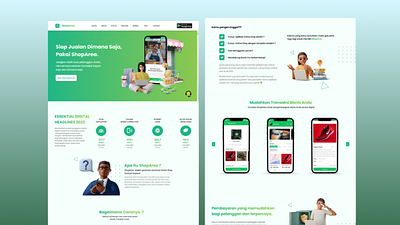 Mobile Launching Design-Web landing page ui