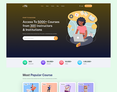 Upgrade Your Skills with Flexible Online Learning branding design graphic design icon illustration typography ui ux web
