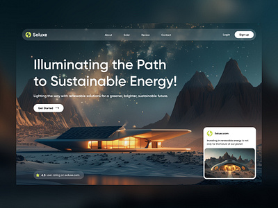 Solar Panel Landing Page clean ui design energy futuristic home page landing page product product design renewable solar energy solar energy landing page solar energy website sustainable technology technology website ui ux website