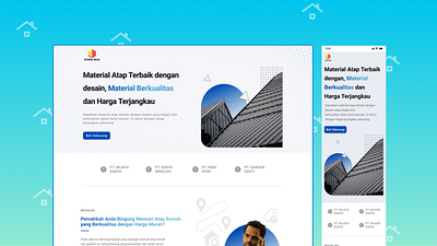 Blue Roof Design-Web landing page responsive ui