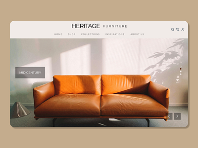 Furniture Website elegant furniture gold landing sofa ui ui design ux ux design website