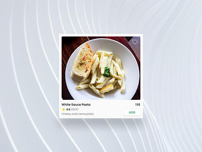 Dynamic Food Detailed Card dynamic food ui ux