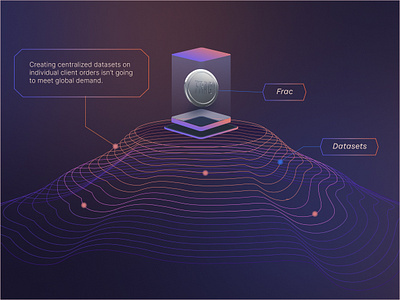 Data Transformation via Illustration for Fraction.ai branding colorful dark dark theme gradiant graphic graphic design illustration web3