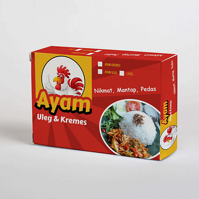 Fried Chicken Packaging chicken cover design food fried label logo packaging restaurant