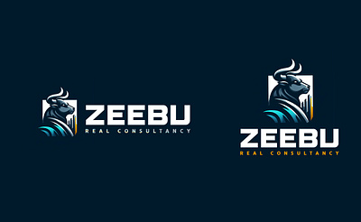 Creative bull logo Design for brand "ZEEBU" bull face logo bull logo creative logo face logo graphic design logo design modern logo