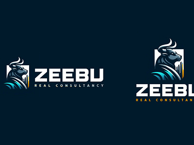 Creative bull logo Design for brand "ZEEBU" bull face logo bull logo creative logo face logo graphic design logo design modern logo