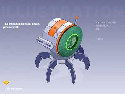 hardware wallet illustrations blockchain branding design illustration ui wallet
