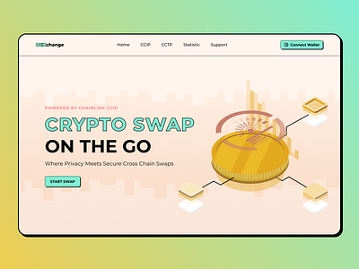 Crypto Swap Landing Page (Pixelated Style) branding coin crypto crypto design crypto exchange crypto inspiration crypto swap design design inspiration gold illustration landing page light theme pixel ui ui design ux website website design