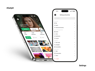 Setting Screen UI figma mobileapp settingscreen settingui