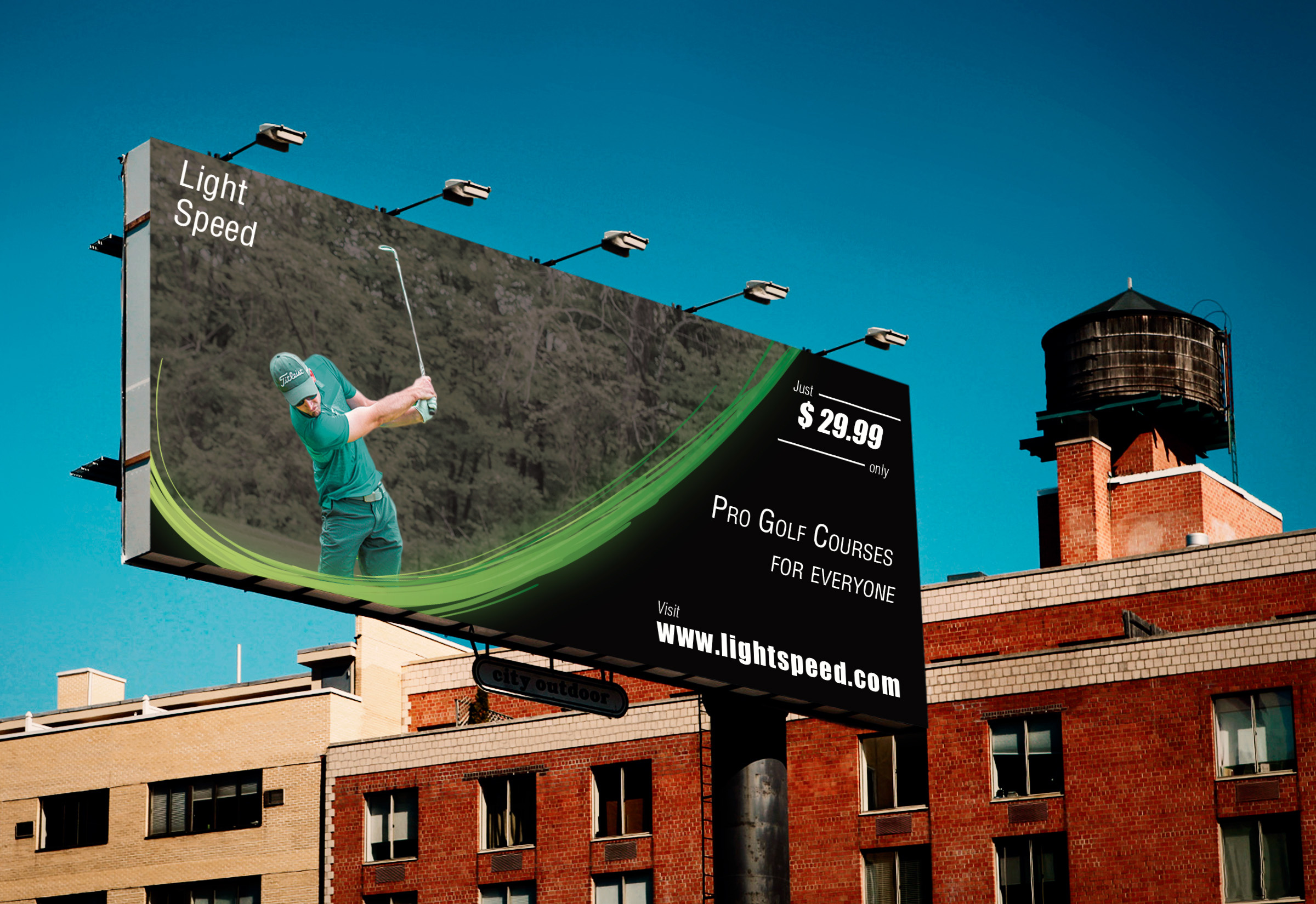 Golf Training OOH billboard golf training graphiks graphiksdeign layout minimal ooh poster print design