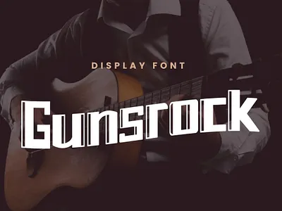 Gunsrock Display Font branding business creative design display font graphic design