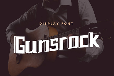 Gunsrock Display Font branding business creative design display font graphic design